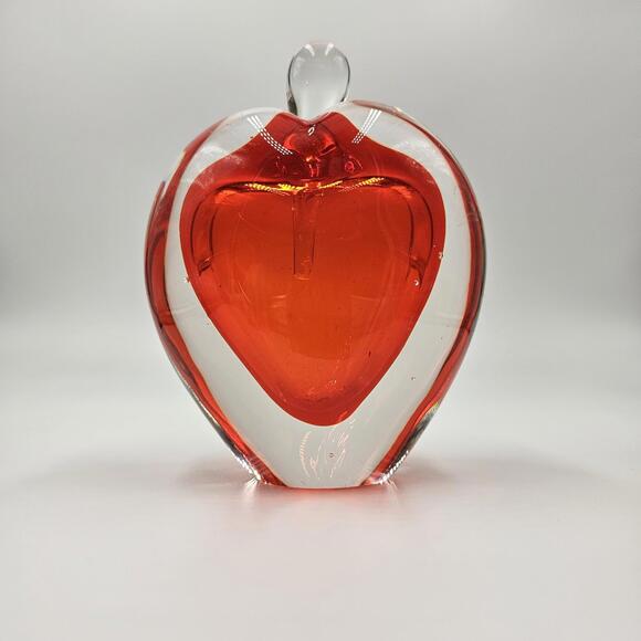 Vintage Blown Glass Perfume Bottle‎ Heart Decanter Art Deco Rare See Description - Picture 1 of 5